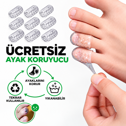 5 Adet Kokusuz Silikon Parmak Koruyucuları Ayaklar için Nefes Alabilir Cilt Dostu